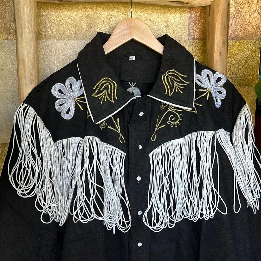 Western Cowboy Button Down Fringe Costume Shirt, Inspired By Ken In Barbie Movie - Picture 5 of 10